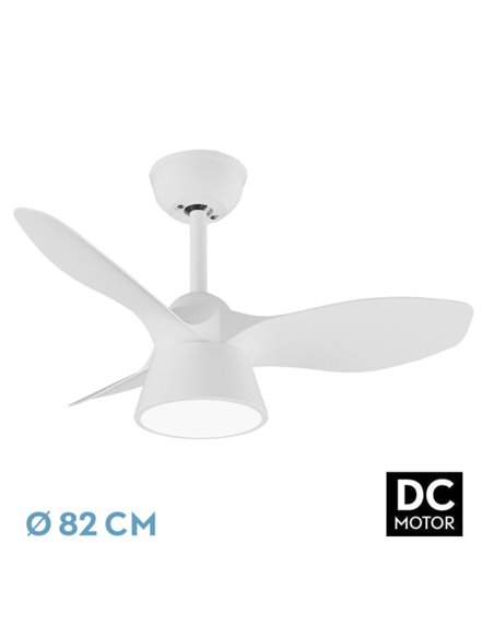 Ventilador Cúbico DC 36W Branco 3 Lâminas