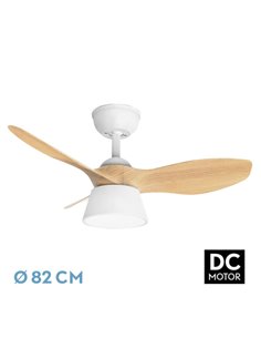 Ventilador Dc Cubico 36w 2680lm Blan/haya 3asp 82d  3000k,4500k,6000k,remoto+tempor+memoria
