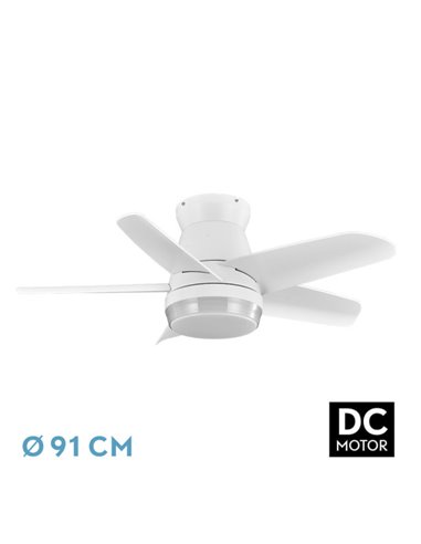Ventilador DC Neutron 24W Branco 5 Lâminas