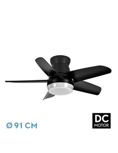 Ventilador DC Neutron 24W Preto 5 Lâminas