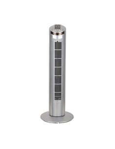 Ventilador De Torre Orbigo Plata 3vel 45w C/remoto  Oscilante Temporizador 75x27x27cm