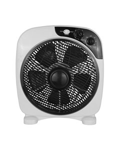 Ventilador Sobremesa Borja 45w Blanco/negro 3vel. 5 Aspas Temporizador 41x37,5x12,5cm