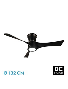 Ventilador DC Tianas 18W Preto 3 Lâminas