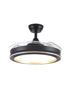 Ventilador Dc Picolo 72w 6226lm Negro/oro 3 Aspas Desp. 106d 3000-4000-6500k Remoto, Memoria 2