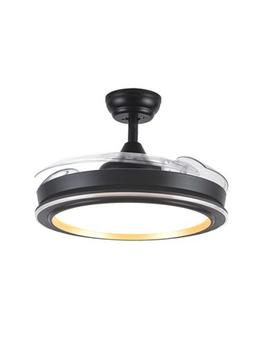 Ventilador Dc Picolo 72w 6226lm Negro/oro 3 Aspas Desp. 106d 3000-4000-6500k Remoto, Memoria