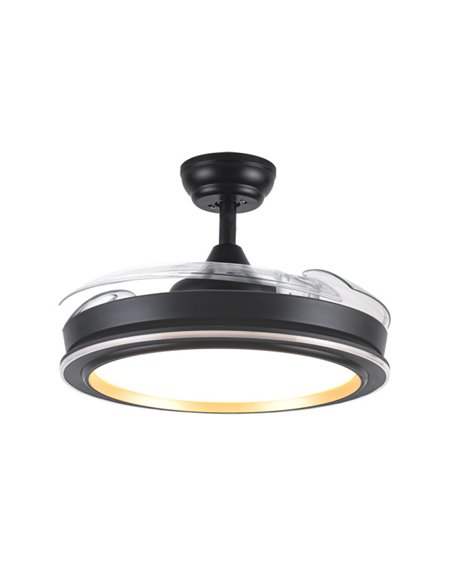 Ventilador Dc Picolo 72w 6226lm Negro/oro 3 Aspas Desp. 106d 3000-4000-6500k Remoto, Memoria