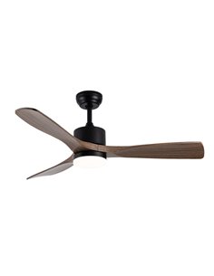 Ventilador Dc Azabache 20w Negro 3asp.roble 6vel 3 Col 40/50x121d 2350lm Remoto,memor,tempo 2
