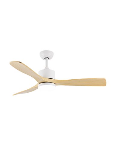 Ventilador Dc Azabache 20w Blanco 3asp.haya 6vel 3 Col 40/50x121d 2350lm Remoto,memor,tempo