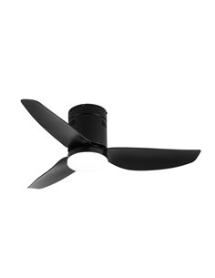 Ventilador Dc Borax 20w Negro 3aspas 6vel 3000-4000-6500k 2350lm Remoto, Memoria Y Temporizador 27x101x101cm 2