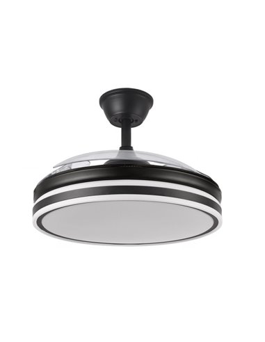 Ventilador Bayomo 72w 6120lm Negro 3 Aspas Desp. 32/47x49/108d.3 Color.motor Dc.remoto
