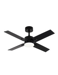 Ventilador Dc Talco 20w Negro 4aspas Negra/gris 6vel. 3000k,4000k,6500k 2350lm Remoto, Memoria, Temporizador 106d 2