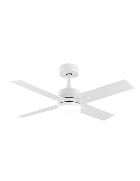 Ventilador Dc Talco 20w Blanco 4asp. Blanco/haya 6velocidades 3000-4000-6500k 2350lm Remoto, Memoria, Temporizador 106d
