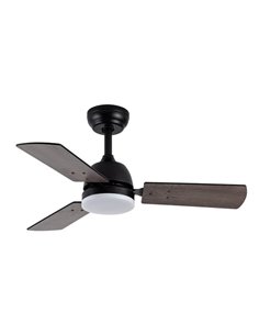 Ventilad Dc Portico 20w Negro 3aspas Negro/gris 6vel. 3000k,4000k,6500k 2350lm Remoto, Memoria Y Temporizador 91,4d 2