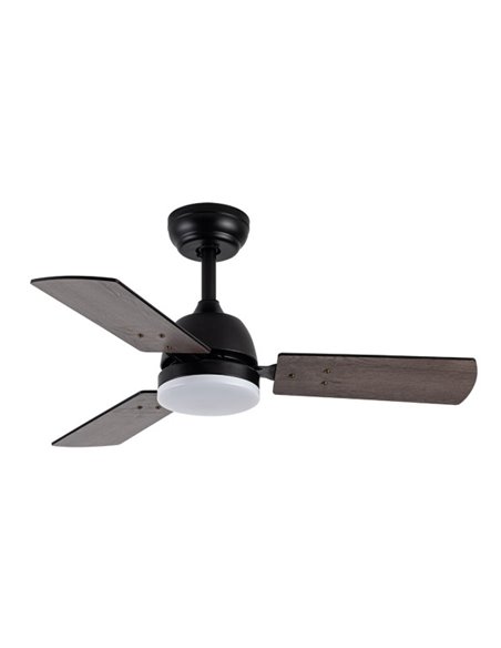 Ventilad Dc Portico 20w Negro 3aspas Negro/gris 6vel. 3000k,4000k,6500k 2350lm Remoto, Memoria Y Temporizador 91,4d