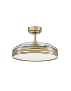 Ventilador DC 72W Micenas Couro 3 Lâminas Transparentes 2