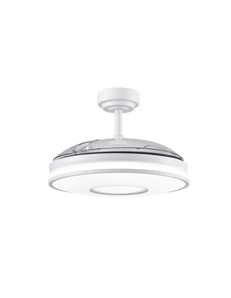 Ventilador Dc Dani 72w 7200lm Blanco 3aspas 6velocidades 108d 3000-4000-6000k Remoto+memoria+temporizador 24