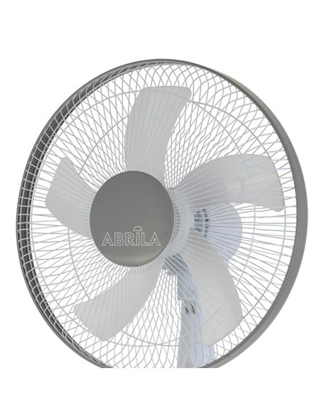 Ventilador De Pie Belmonte Blanco/gris 3 Vel.45w 5aspas Orientable, Fijo Y Rotatorio Regx43x40 Cm