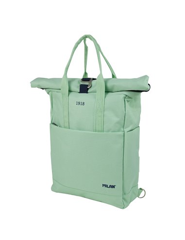 Mochila urbana con cierre superior enrollable 10 l. serie 1918, verde milan
