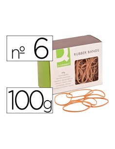 Bandas Elásticas Q-Connect 100g Nº6 60x2mm