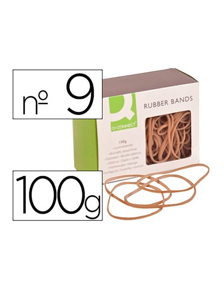 Gomillas elásticas q-connect 100g. n°9 90x2mm