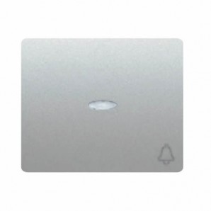 Tecla pulsador campana luminoso ALUMINIO MERCURIO BJC IRIS 18716-MAL