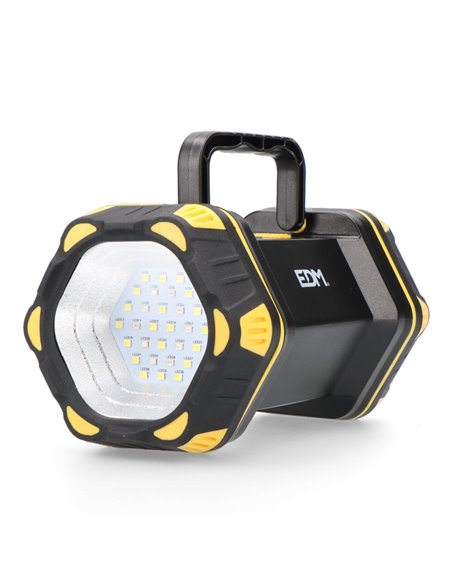 Linterna de mano con led frontal 400lm + lateral 200lm edm