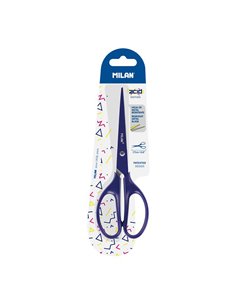 Blister con tijeras de oficina acid azul 17cm milan
