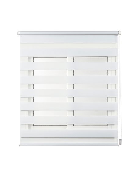 Estor enrollable clip&fix noche&dia blanco 75x180cm