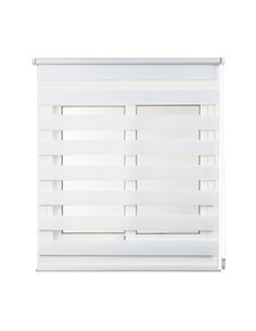 Estor enrollable clip&fix noche&dia blanco 120x180cm