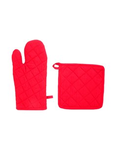 Porta-luvas e porta-panelas Cor vermelha
