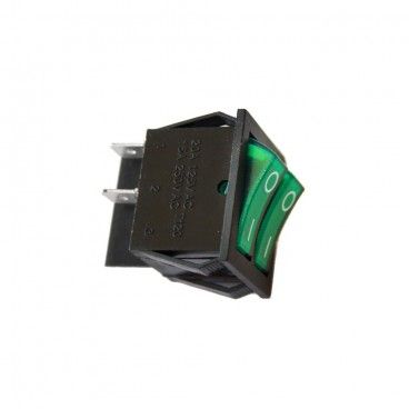 Interruptor Duplo 15A 250V Verde