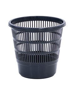 Papelera de 16l con rejilla color negro