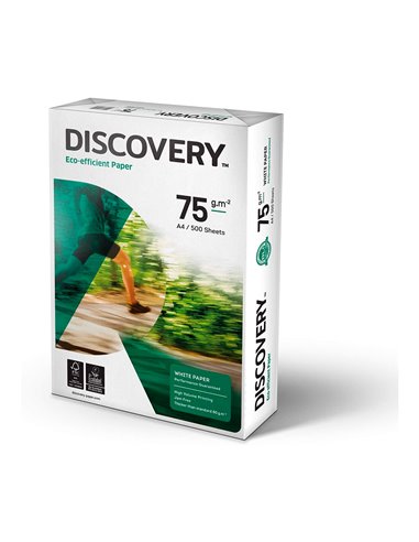 Pacote com 500 Folhas de Papel Multifuncional Discovery DinA4 75g