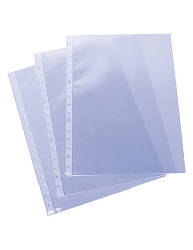 Pack 100 unid. fundas 11 multitaladros dina4 esselte pl 80 micras