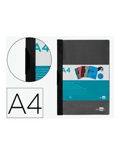 Carpeta dossier pinza lateral pp din a4 negra liderpapel 2