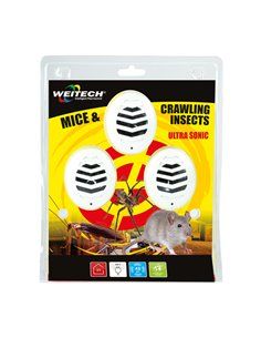 Pack 3 unid.. repelente de plagas ultrasónico weitech 2