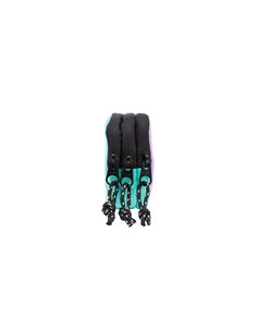 Estuche con 3 cremalleras sunset, verde-lila milan 2