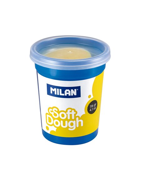 Maletín con 4 botes de 116g de pasta blanda soft dough con herramientas 'caras divertidas' milan