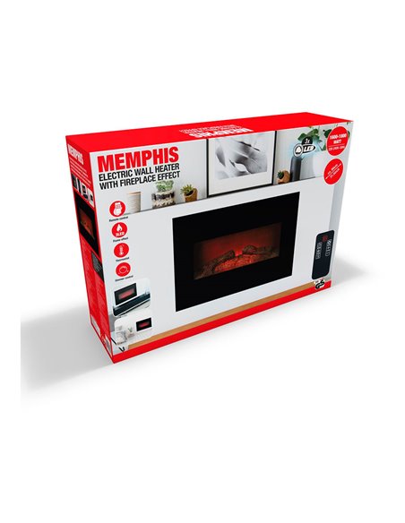 Estufa/chimenea de led modelo memphis 1800w