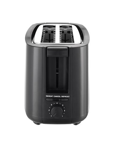 Tostadora de doble ranura 1200-1400w larga black design edm