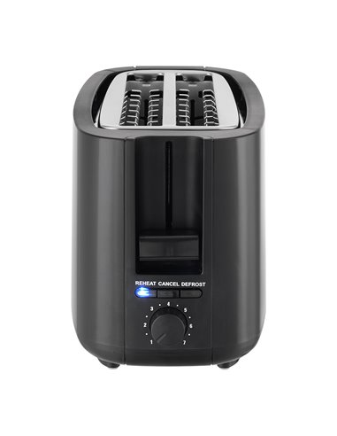 Tostadora de doble ranura 1200-1400w larga black design edm