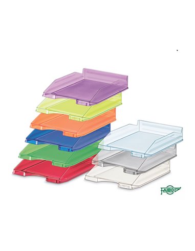 Bandeja sobremesa faibo 93 cristal apilable 350x250x65mm