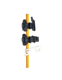 Pack 50 piquetas 150cm fibra amarilla pastormatic 2