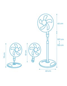 Ventilador 3 en 1 45w ø40cm edm 2