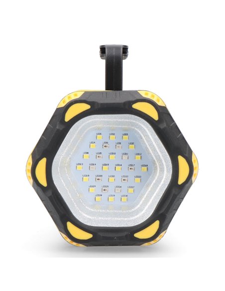 Linterna de mano con led frontal 400lm + lateral 200lm edm