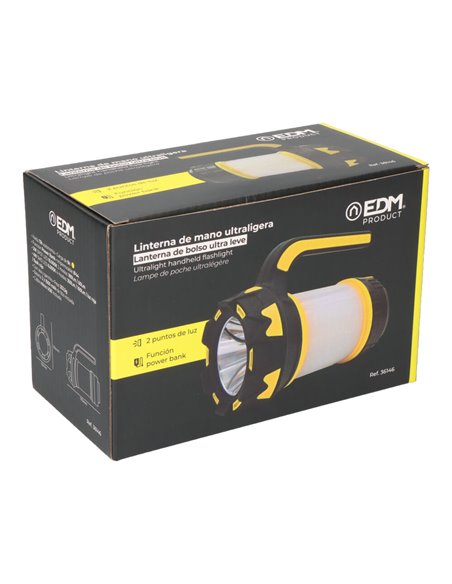 Linterna de mano con led 300lm edm