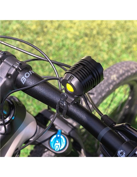 Linterna de bicicleta/frontal de led 180lm edm