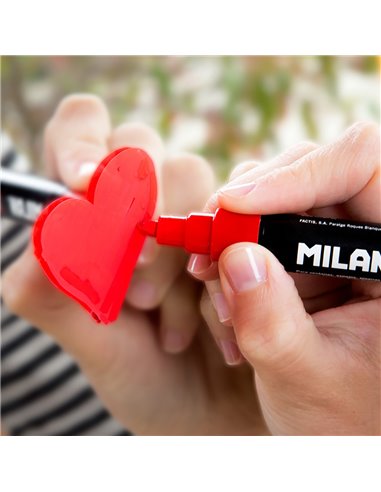 Blister con rotulador rojo fluoglass 2 - 4mm milan