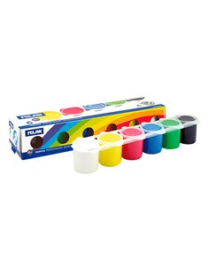 Estuche tempera 25ml con 6 colores milan 2