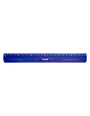 Regla flex & resistan azul 30cm milan